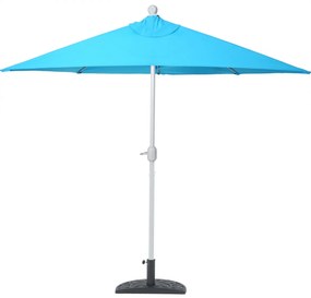 Slnečník polkruh Parla - polyester/hliník - 270cm tyrkysová bez stojanu