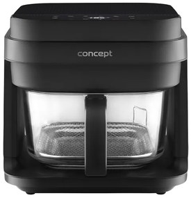 Concept FR5500 - Teplovzdušná fritéza GLASS &amp; FAST 5,5 l 1200W/230V čierna