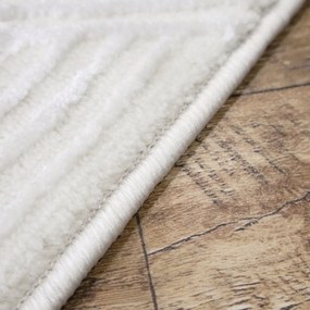 Angel Carpet, Kusový koberec Zafiro 25 Cream, 60x110, biela, kancelária