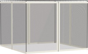 Outsunny Moskytiérové Siete pre Altánok a Pavilón Záhrady 3 x 4 m - súprava 4 sieťok so zipsom + príchytky - polyester nylon | Aosom