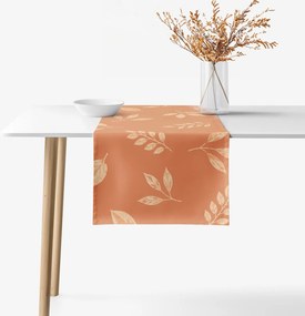 Goldea behúň na stôl 100% bavlnené plátno - oranžové jesenné lístky 20x120 cm
