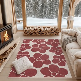Červený prateľný koberec 80x150 cm Red Meadow – Mila Home