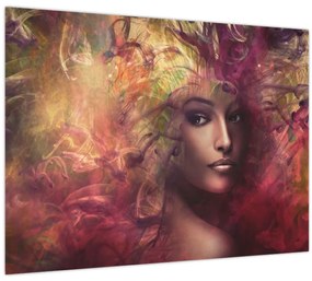 Sklenený obraz - Fantasy žena (70x50 cm)