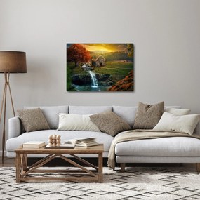 Obraz Chalupku v rozprávkovej krajine (70x50 cm)
