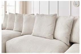 Krémová menčestrová rohová pohovka Voltaire – Bobochic Paris