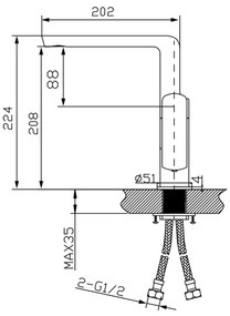 Sapho - Umývadlová batéria MIXONA 22,4 cm lesklý chróm