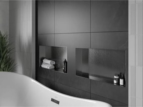 Mexen X-Wall-NR, polica na zapustenie bez príruby 60 x 30 cm, grafitová matná - 19E1603010