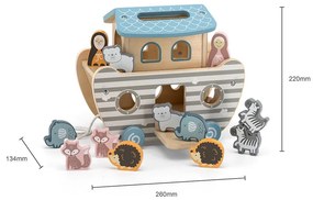 Drevené vkladacie puzzle Noemova archa Viga