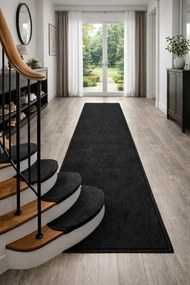 Vopi Nášľapy na schody Eton čierny obdĺžnik, samolepiaci - 25x80 obdĺžnik (rozmer vrátane ohybu)