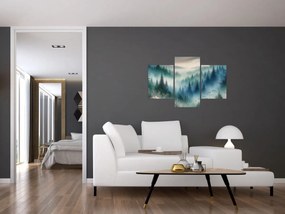 Obraz - Lesná krajina s hmlou (90x60 cm)