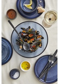 Čierna/modrá miska z kameniny 600 ml Gastro Dark Blue/Black – Bitz