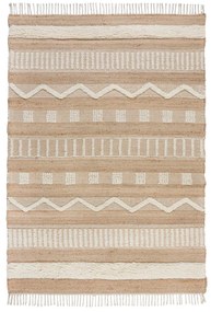 Flair Rugs, Kusový koberec Jubilant Medina Jute Natural/Ivory, 160x230, béžová, obývacia izba