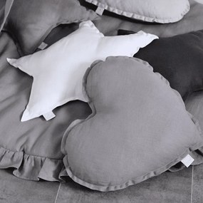 Ľanový vankúš hviezda biely 50 cm