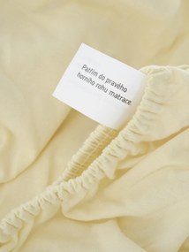 Jersey plachta s elastanom Deluxe 140 × 200 cm – pastelovo žltá