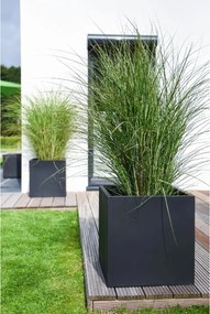 Kvetináč BLOCK, sklolaminát, 50x50x50 cm, antracit