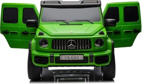 LEAN CARS Elektrické autíčko Mercedes G63 XXL zelené lakované 4x4