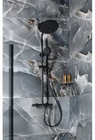 Sapho - Sprchová súprava SOLARIS s batériou, matná čierna