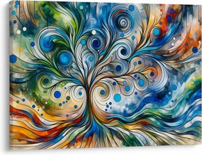 Obraz – Farebný energetický strom (70x50 cm)