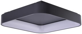 Moderné LED stropné svietidlo Solvent S 80 sivé s diaľkovým ovládačom