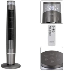 InternetovaZahrada Vežový ventilátor 120 cm - šedý