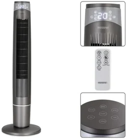 InternetovaZahrada Vežový ventilátor 120 cm - šedý