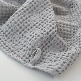 Svetlosivý uterák 50x70 cm Honeycomb - Linen Tales