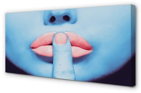 Obraz canvas Žena neónové pery 120x60 cm