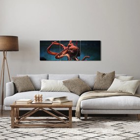 Obraz - Chobotnica (s hodinami) (90x30 cm)