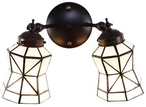 Nástenná double lampa Tiffany WHITE