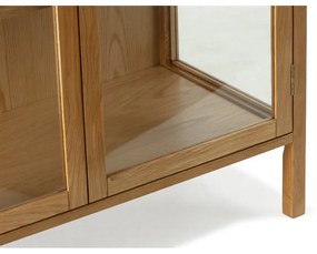 Vitrína v dekore duba v prírodnej farbe 180x80x40 cm Ceci – MOME