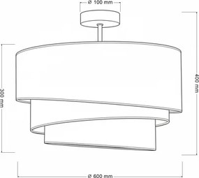 BRILAGI - Prisadený luster TRIO 3xE27/60W/230V pr. 60 cm hnedá/béžová/biela