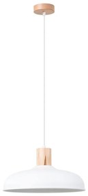 Sollux SL.1323 - Luster na lanku INDY 1xE27/15W/230V pr. 38 cm biela