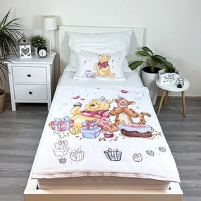 Jerry Fabrics Obliečky do postieľky 100x135 + 40x60 cm - Medvedík Pú "Birthday party"