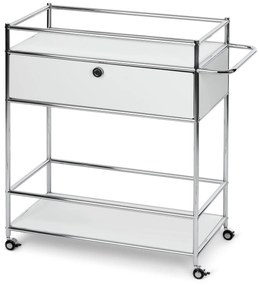 Kovový stolík »CN3« so zásuvkou