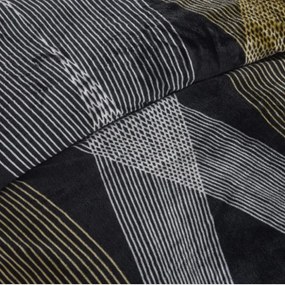 Mikroplyšové obliečky Zlatá stuha 200x140cm+90x70cm TiaHome