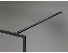 Mexen Kioto-F, sprchová zástena s rámom 120 x 202 cm, 8 mm šedé sklo, čierny profil, 800-120-104-70-40