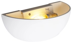 Moderná nástenná lampa biela - Hiske