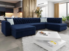 Veľká sedačka do obývačky Valdero, Dostupné poťahy: Magic Velvet 2216 + Magic Velvet 2216 + Senegal 818, Strana: Ľavá Mirjan24 5903211114823