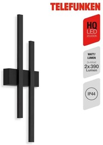 Telefunken 313205TF - LED Vonkajšie nástenné svietidlo 2xLED/4W/230V 4000K IP44