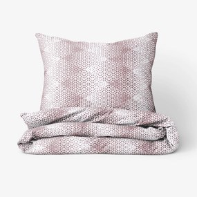 Goldea saténové posteľné obliečky deluxe - fialové polygóny 240 x 200 a 2ks 70 x 90 cm