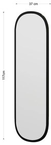 Zrkadlo Magnum Black 40 x 120 cm