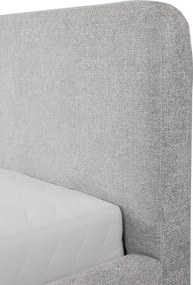 Posteľ Flamingo 180x200 cm, svetlo šedá štruktúrovaná tkanina