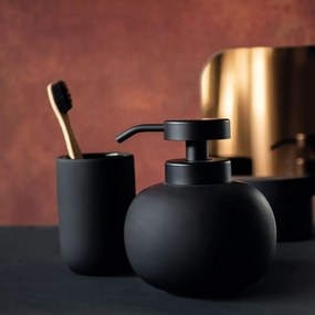 Čierny keramický dávkovač mydla 200 ml Lotus - Mette Ditmer Denmark