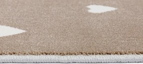 Koberec Agnella Soft Srdcia béžový