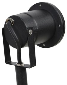 Bodové svetlo na kolík čierne nastaviteľné IP44 vrátane kábla a zástrčky - Basic