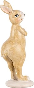 Dekorácia zajačik s ružovým vajíčkom - 5*6*13 cm