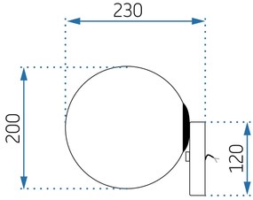 Toolight - Sklenená nástenná lampa APP949-1W Kinkiet, čierna, OSW-03209