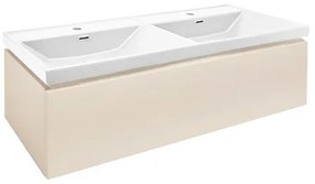 Kúpeľňová skrinka s umývadlom SAT Feel 120x30x44, 8 cm pieskovo béžová mat SATFEEL120BEU4, 1 ks