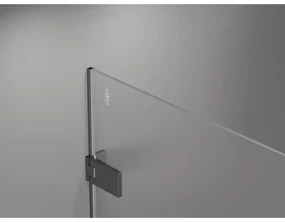 Mexen Lunar-F Duo, sklápací sprchový kút 90 x 80 cm, 8mm číre sklo, profil grafit brúsený, 836-090L-080P-66-00