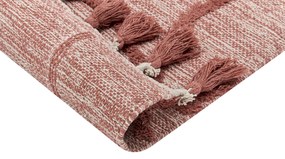 Bavlnený koberec 160 x 230 cm červený KIRSEHIR Beliani